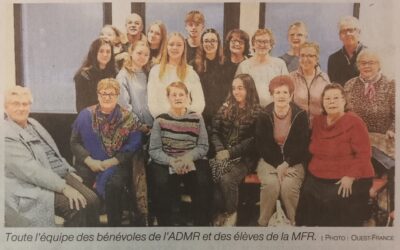 Participation des jeunes de 2nde Bac Pro SAPAT de la MFR à une action de solidarité ADMR